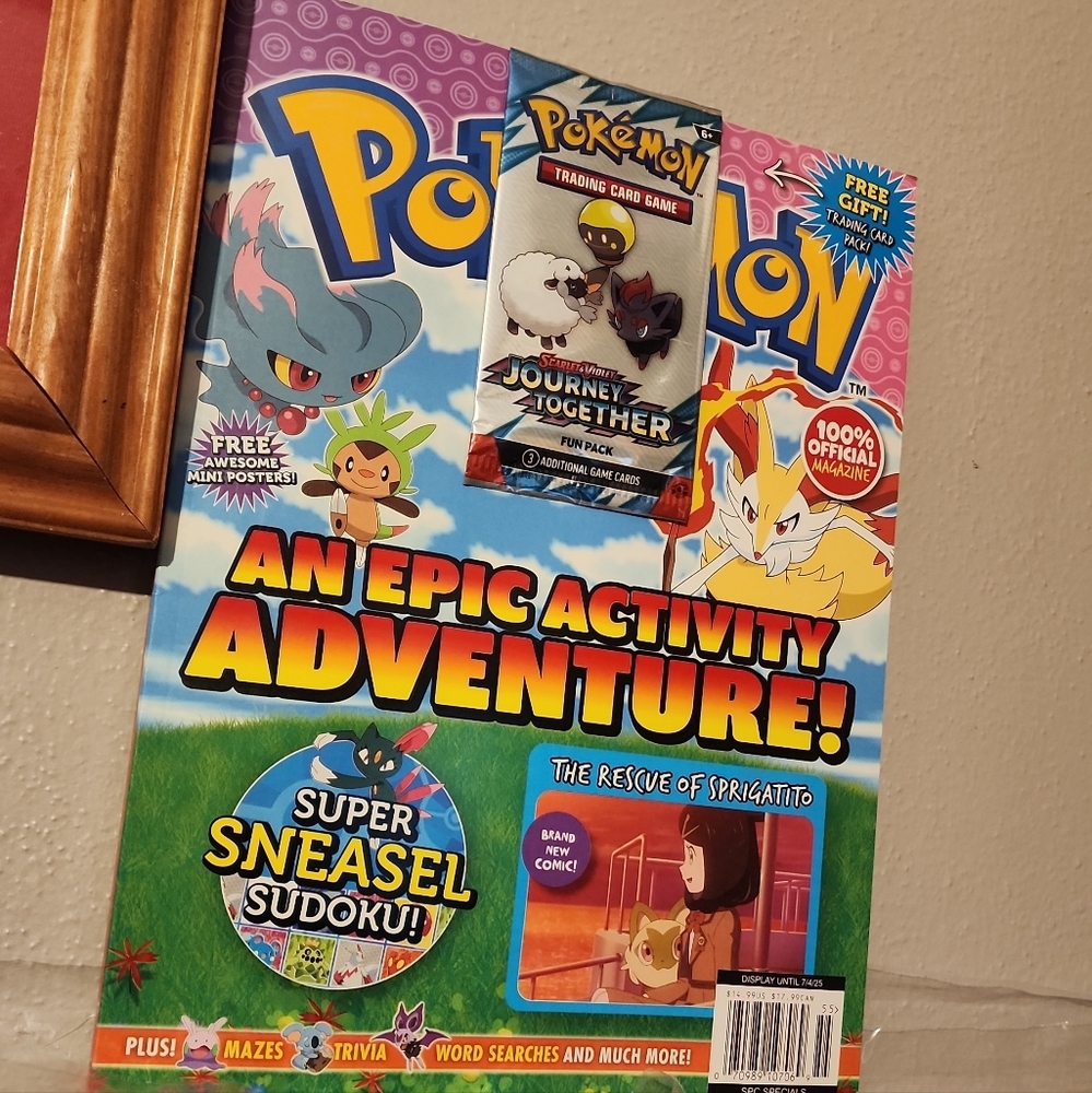 Pokemon Magazine with Trading Card Pack